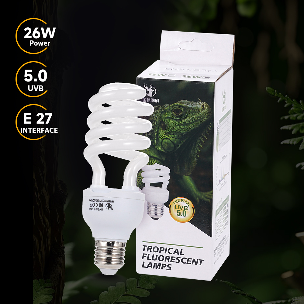 Reptile UVB Light Bulb26W5.0E2 - Calcium Powder Reptile recension och pris