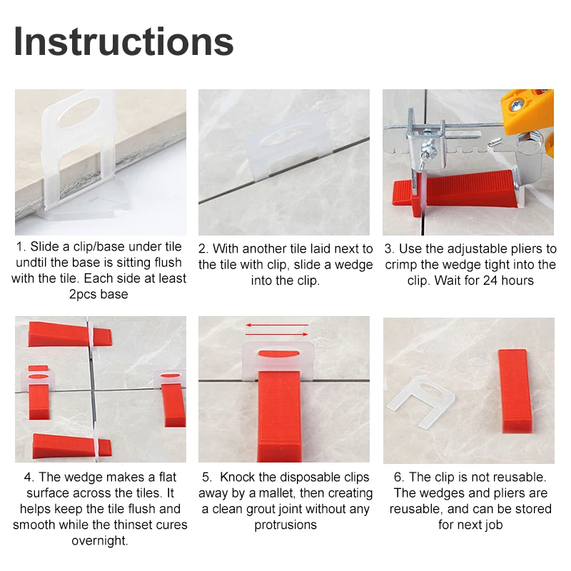 100pcs 1/1.5/2/2.5/3mm Ceramic - Ceramic Tile Floor recension och pris