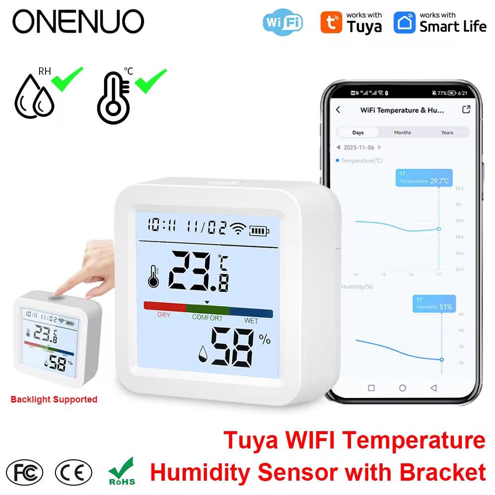 ONENUO Tuya WIFI Temperature H - Digital Hygrometer Probe recension och pris