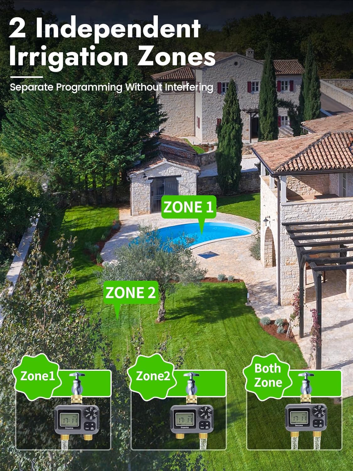 Insoma Smart Irrigation Wateri - Timer Dual Outlet recension och pris