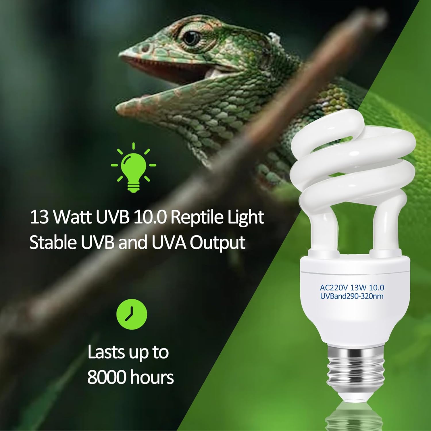 UVB 5.0 10.0 Reptile Heating L - Calcium Powder Reptile recension och pris