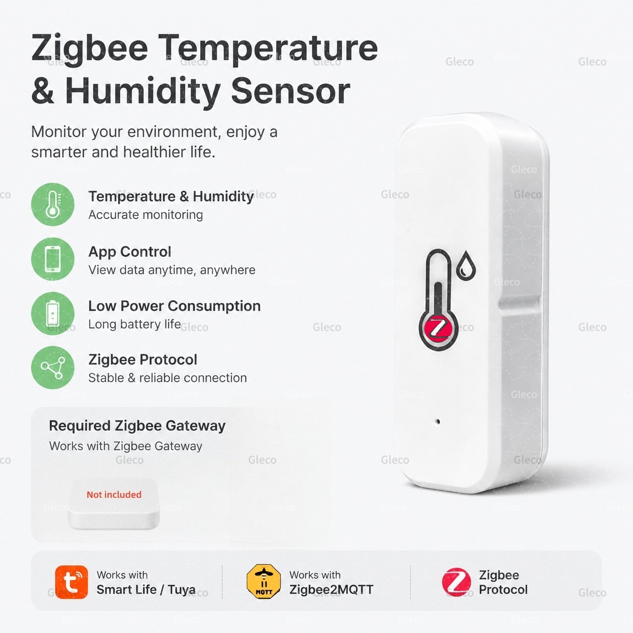 Tuya Zigbee 3.0 Temperature An - Digital Hygrometer Probe recension och pris